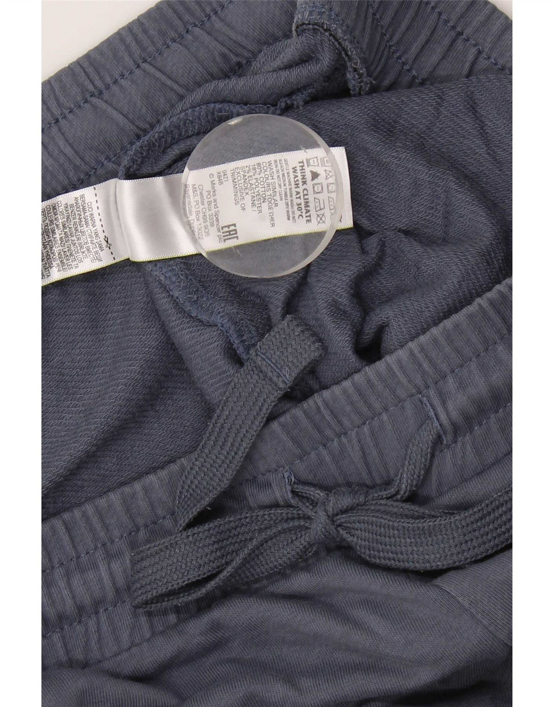Marks & Spencer Mens Tracksuit Trousers Large Blue Cotton