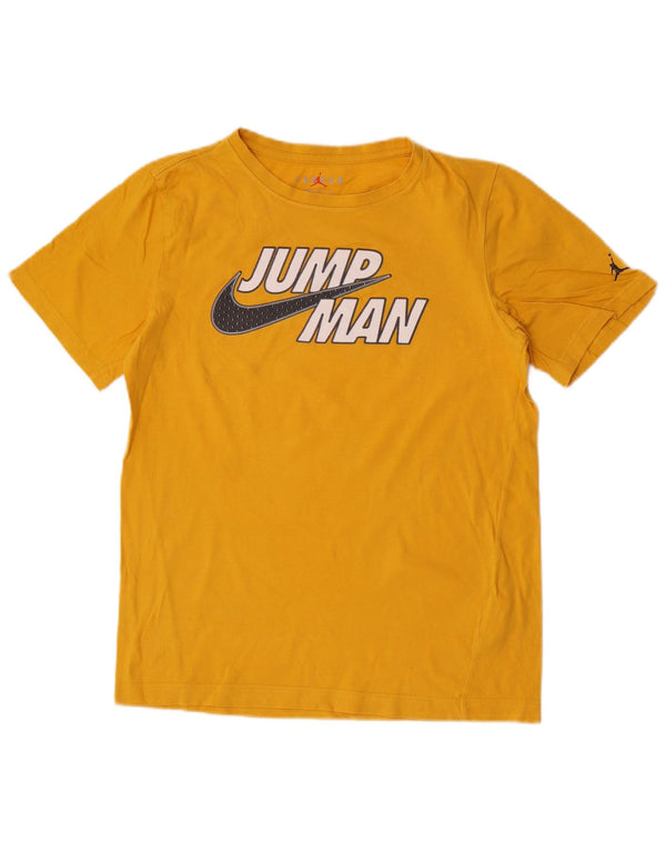 Jordan Boys Graphic T-Shirt Top 13-14 Years XL Yellow Cotton