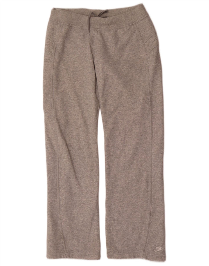 Nike Womens Tracksuit Trousers US 8/10 Medium Grey Flecked Cotton
