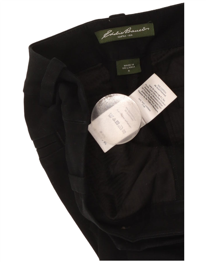Eddie Bauer Womens Straight Casual Trousers US 6 Medium W34 L30 Black