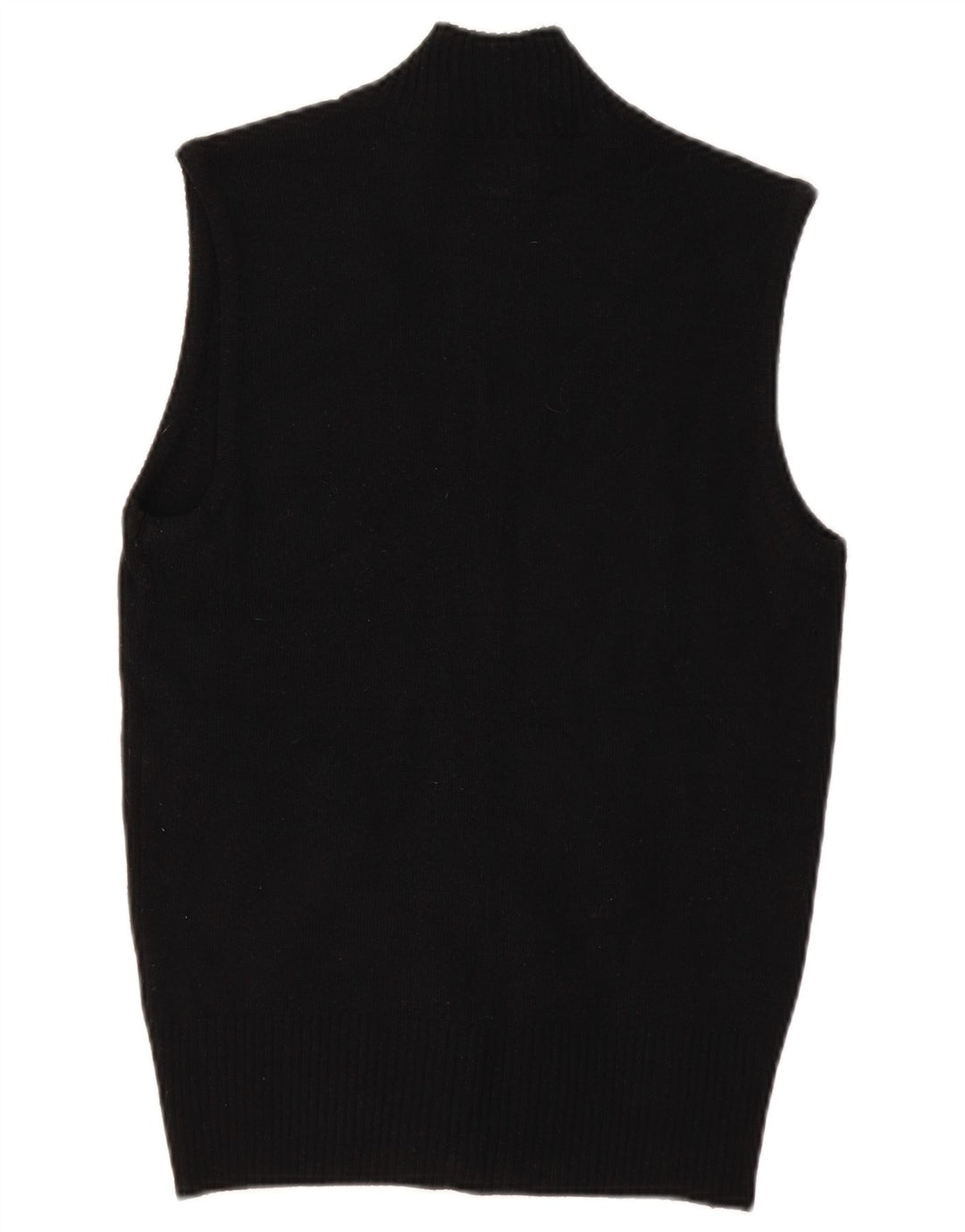 Energie Womens Sleeveless Cardigan Sweater UK 12 Medium Black Acrylic