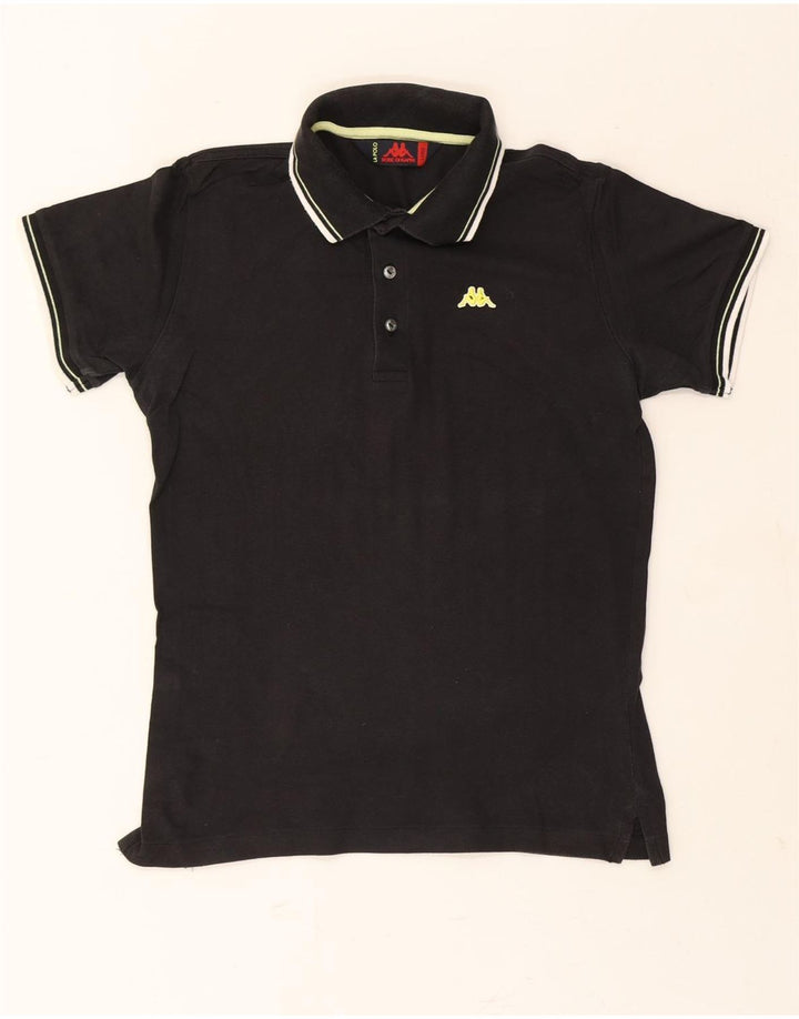 KAPPA Boys Polo Shirt 15-16 Years Large Black Vintage Kappa and Second-Hand Kappa from Messina Hembry 
