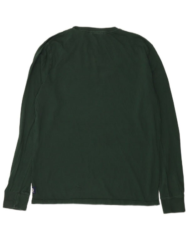 Superdry Mens Graphic Top Long Sleeve XL Green Cotton