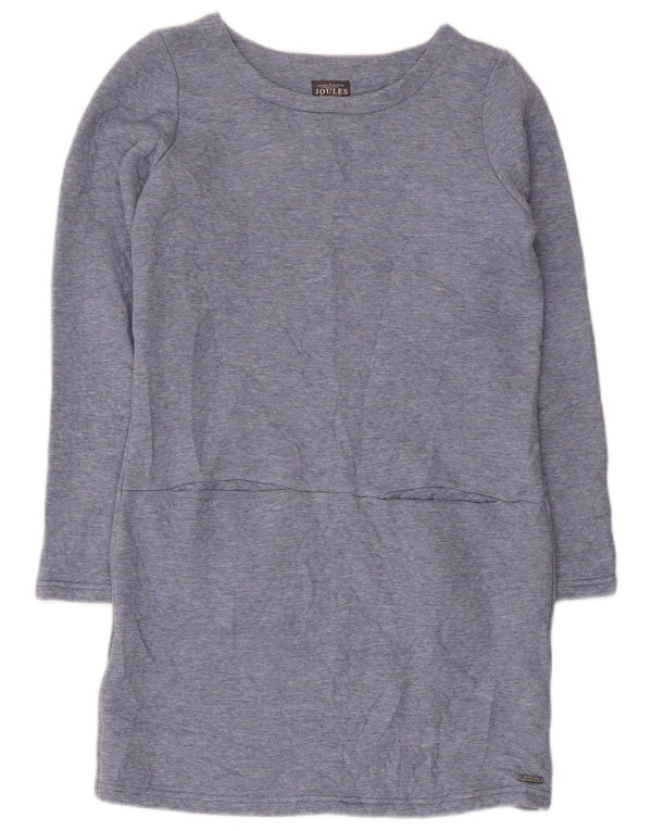 Joules Womens Long Sleeve Shift Dress UK 8 Small Blue Polyester