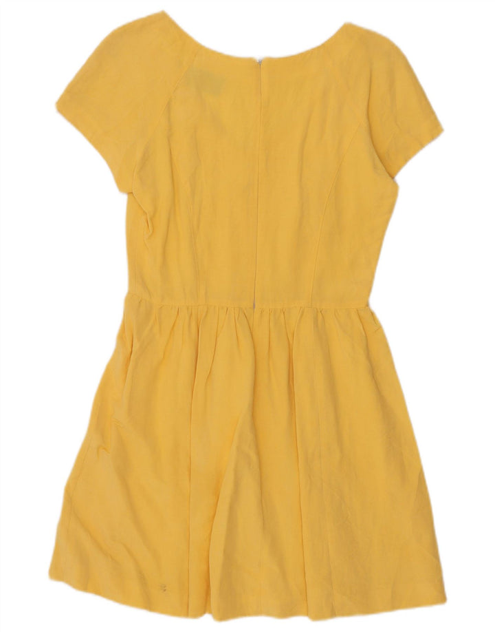 Roccobarocco Womens A-Line Dress UK 10 Small Yellow