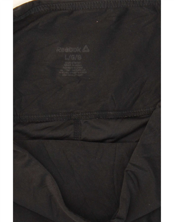 Reebok Womens Leggings UK 14 Large Black