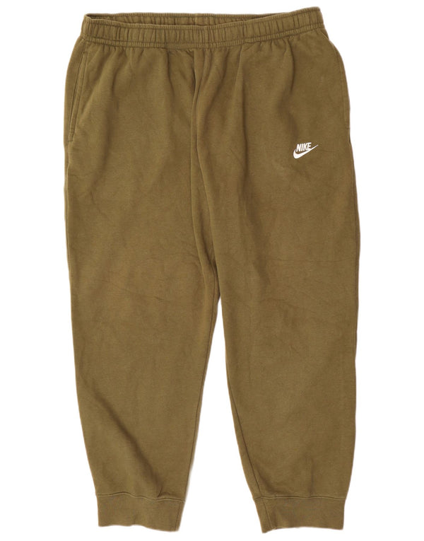 Nike Mens Tracksuit Trousers Joggers 2XL Khaki Cotton