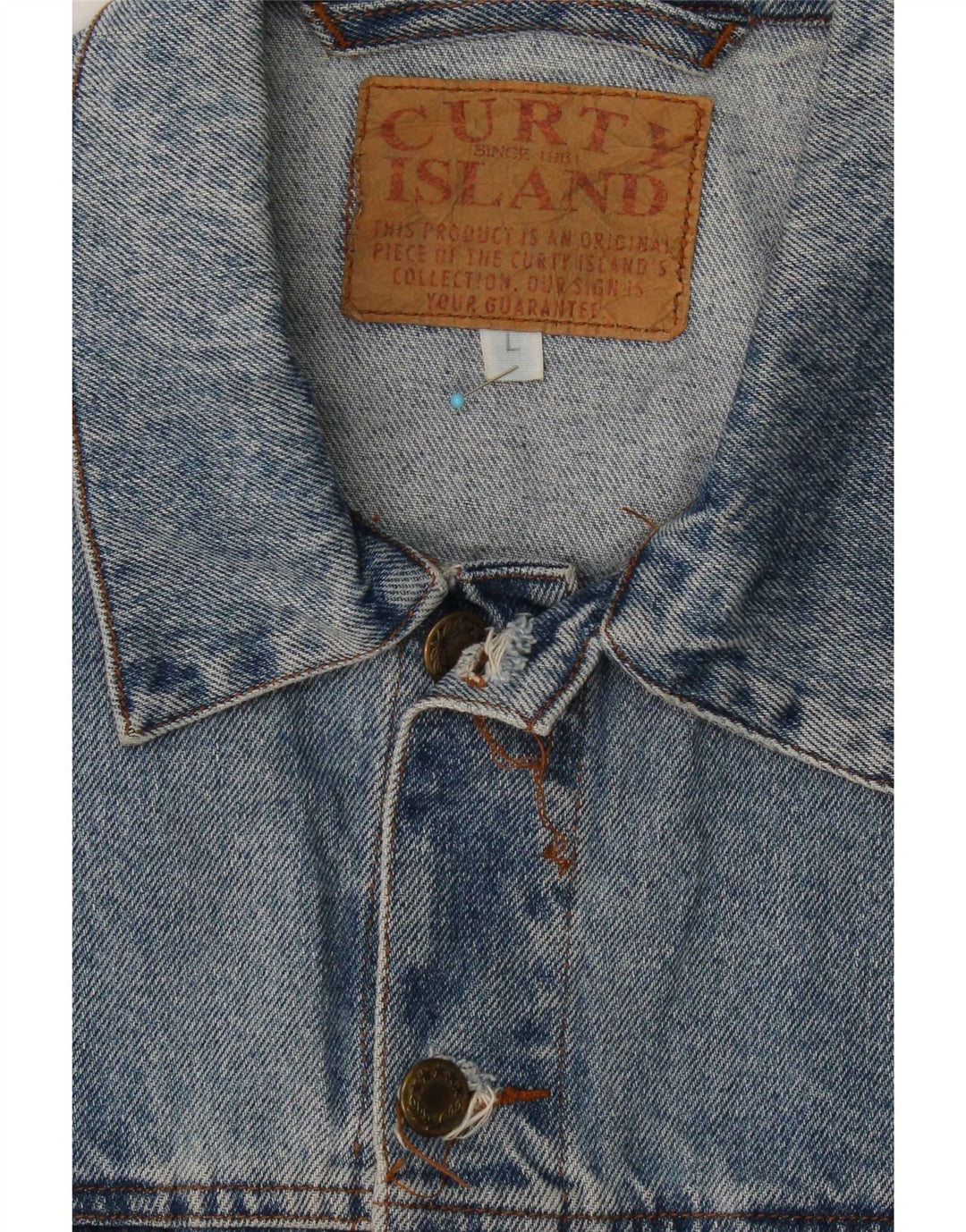 Vintage Mens Denim Jacket UK 40 Large Blue Cotton