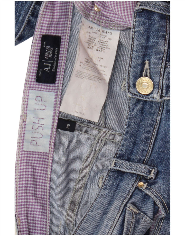 ARMANI Womens Skinny Jeans W30 L30  Blue Cotton
