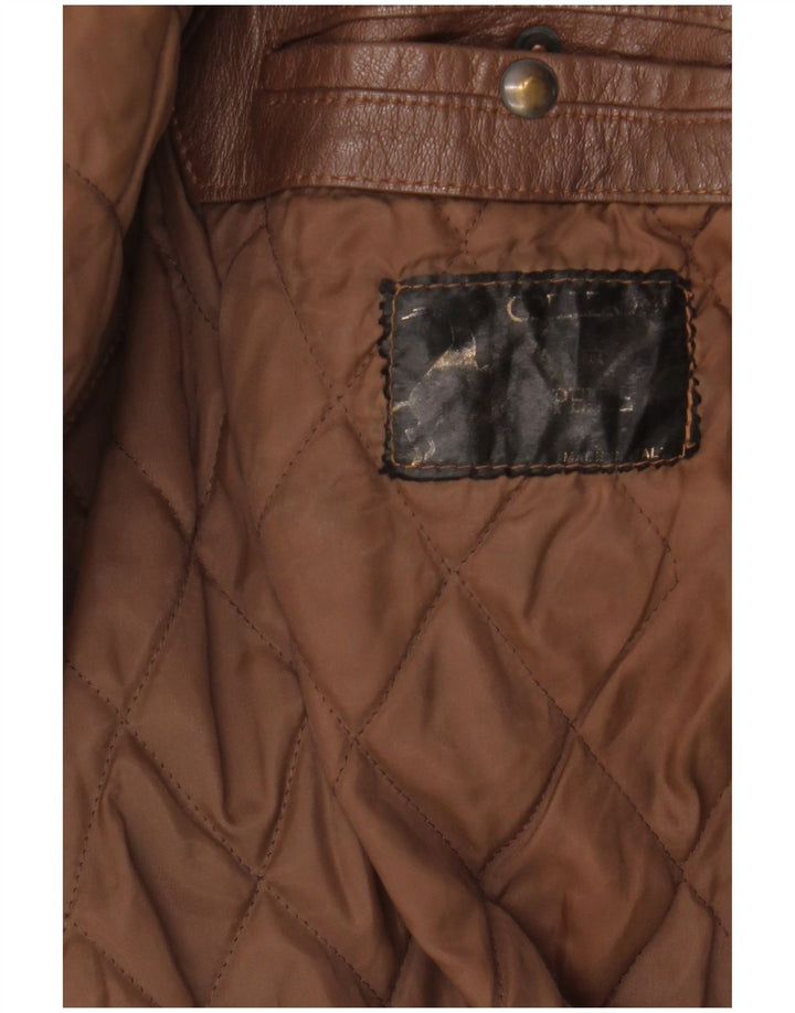 Vintage Mens Leather Jacket UK 44 2XL Brown Leather