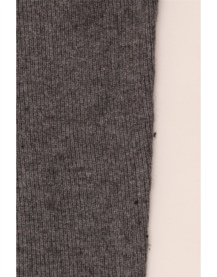 Massimo Dutti Mens Polo Neck Jumper Sweater Medium Grey Wool