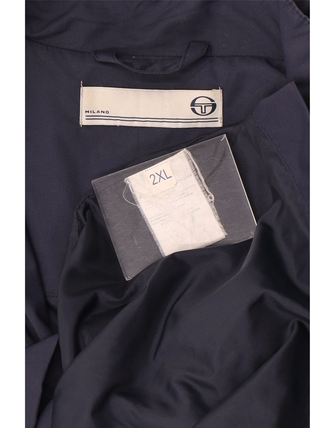 Sergio Tacchini Mens Utility Jacket UK 44 2XL Navy Blue Nylon