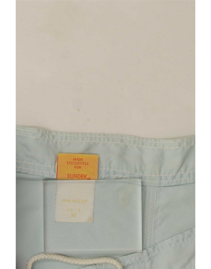 Sundek Mens Swimming Shorts Medium Blue Colourblock Nylon