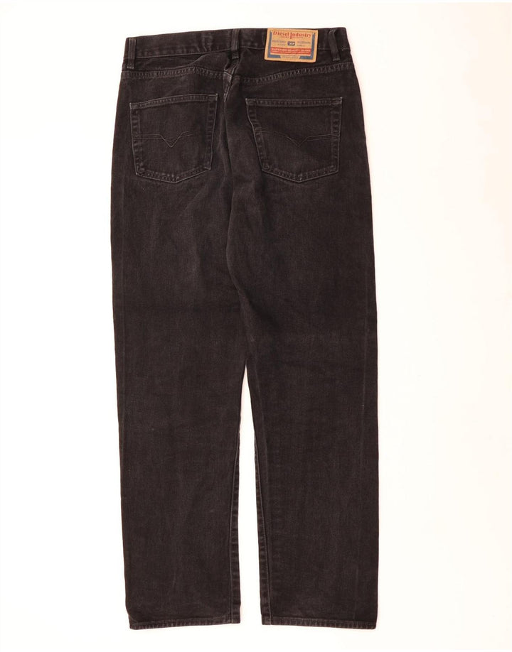 Diesel Mens Straight Jeans W34 L31 Black Cotton