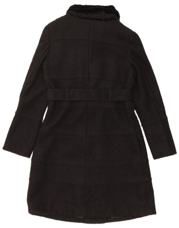 Nine West Womens Overcoat UK 10 Small Black Polyester