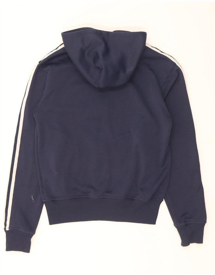Adidas Mens Graphic Zip Hoodie Sweater Small Navy Blue Polyester