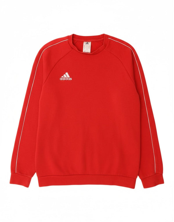 ADIDAS Boys Sweatshirt Jumper 15-16 Years Red Cotton