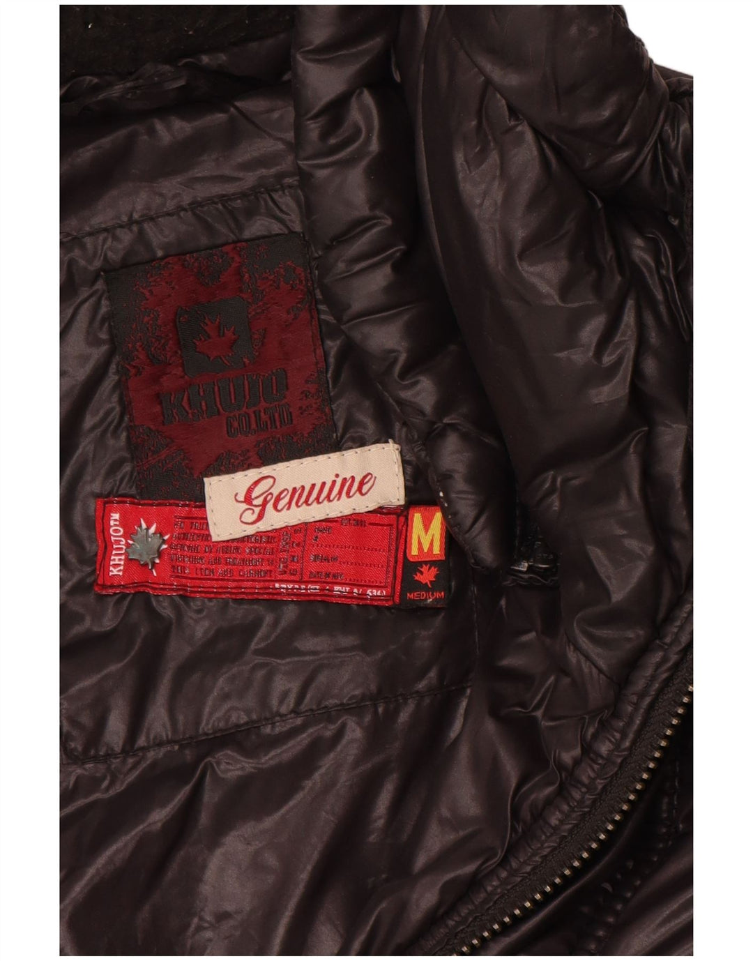 KHUJO Womens Padded Coat UK 12 Medium Black Nylon