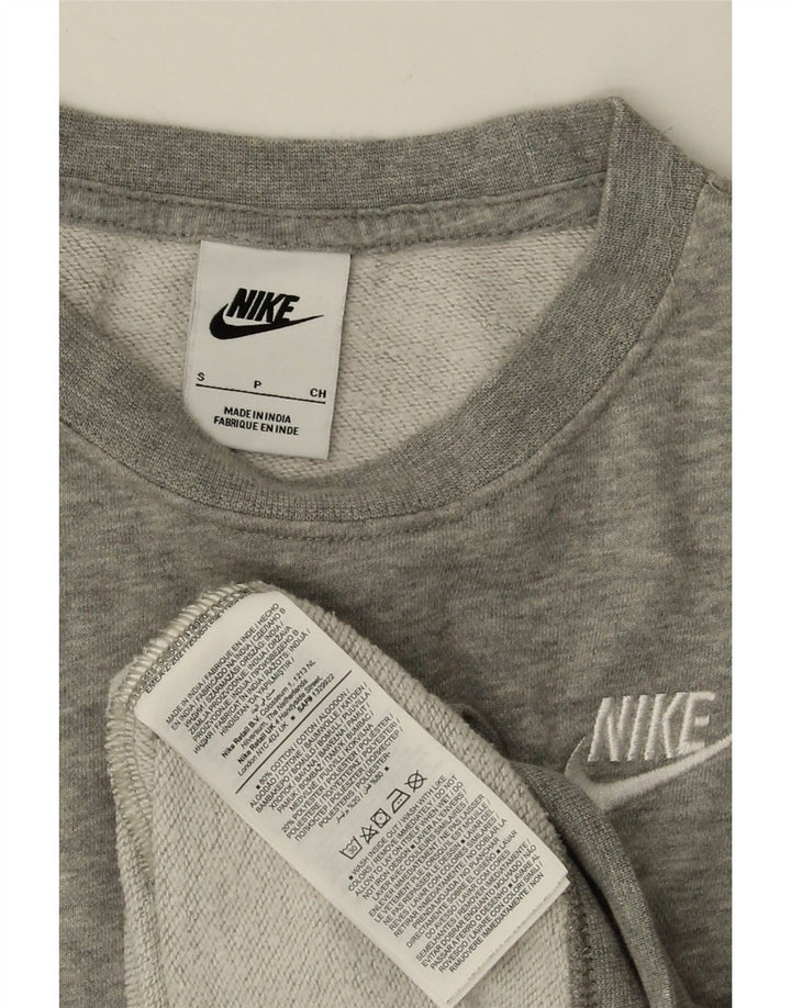 NIKE Mens Sweatshirt Jumper Small Grey Cotton