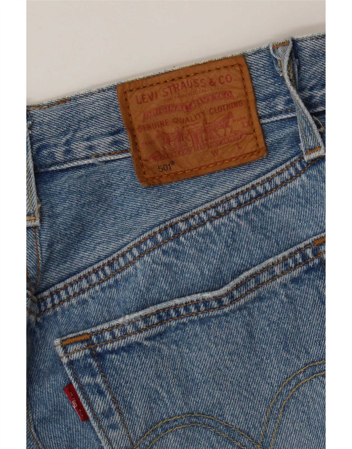 Levi's Womens 501 Distressed Straight Jeans W26 L26 Blue