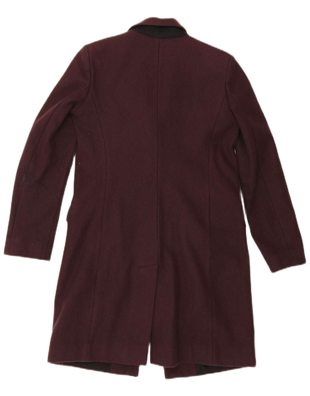 FRENCH CONNECTION Womens Open Overcoat UK 6 XS Maroon Wool