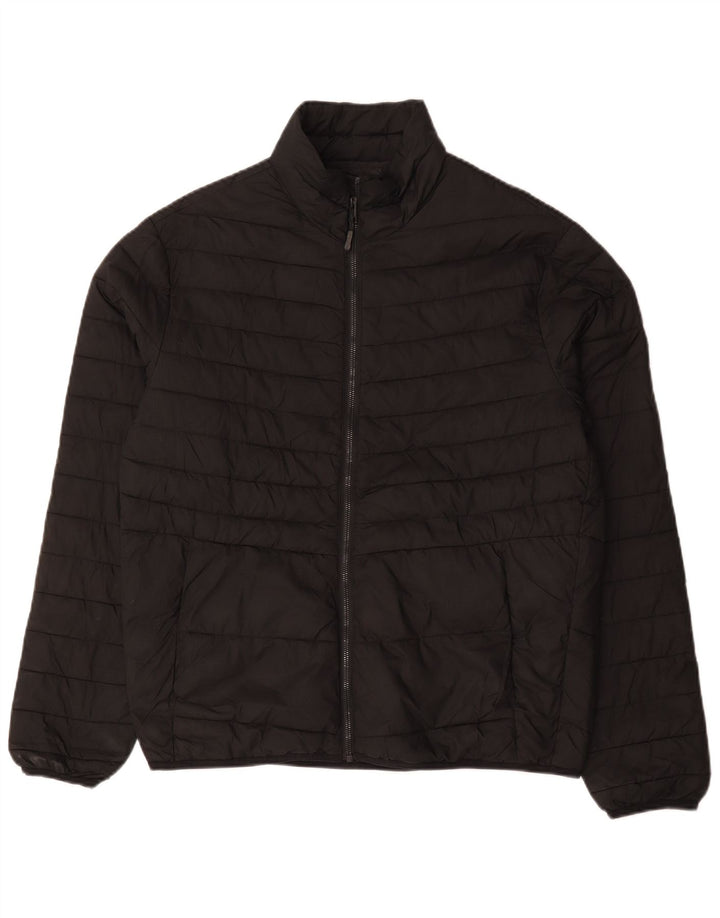 Jack & Jones Mens Padded Jacket UK 40 Large Black Polyester