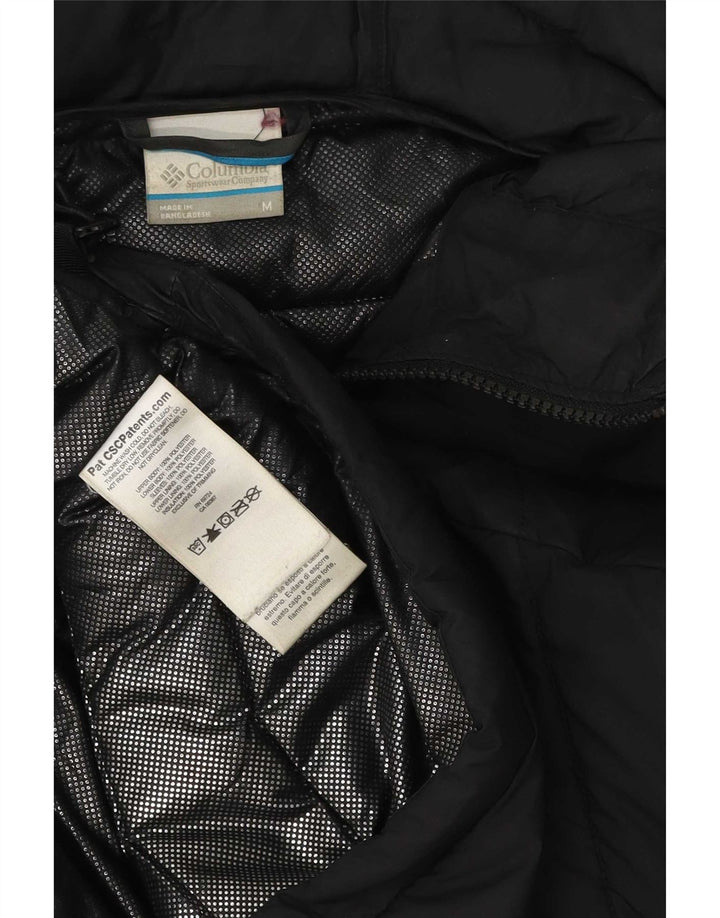 Columbia Mens Hooded Padded Jacket UK 38 Medium Black Polyester