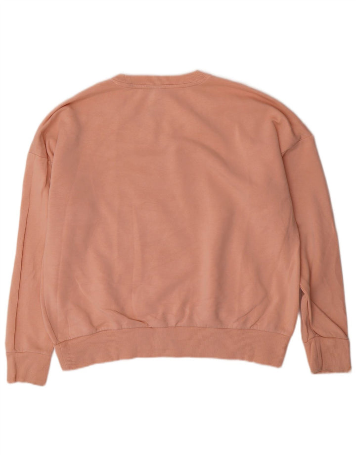 Adidas Womens Graphic Oversized Sweatshirt Jumper UK 12/14 Medium Pink