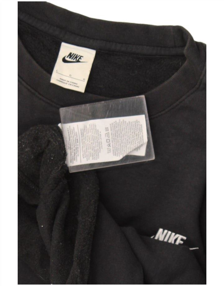 Nike Mens Sweatshirt Jumper Large Black Cotton