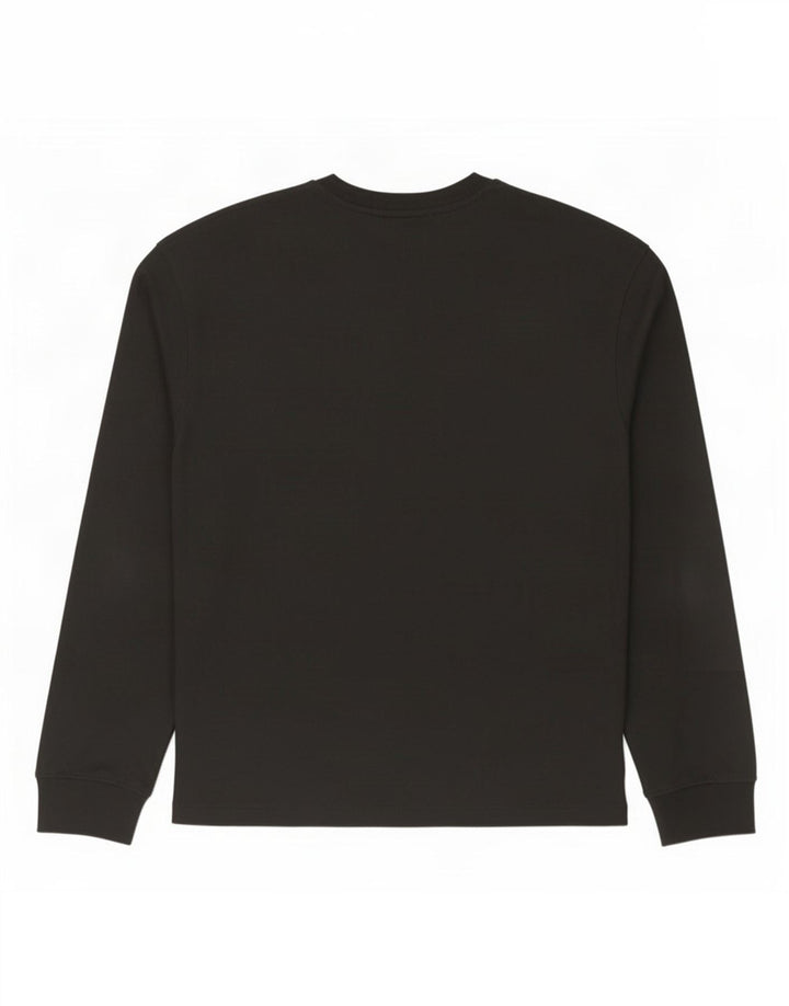 Zara Mens Top Long Sleeve Medium Black Cotton