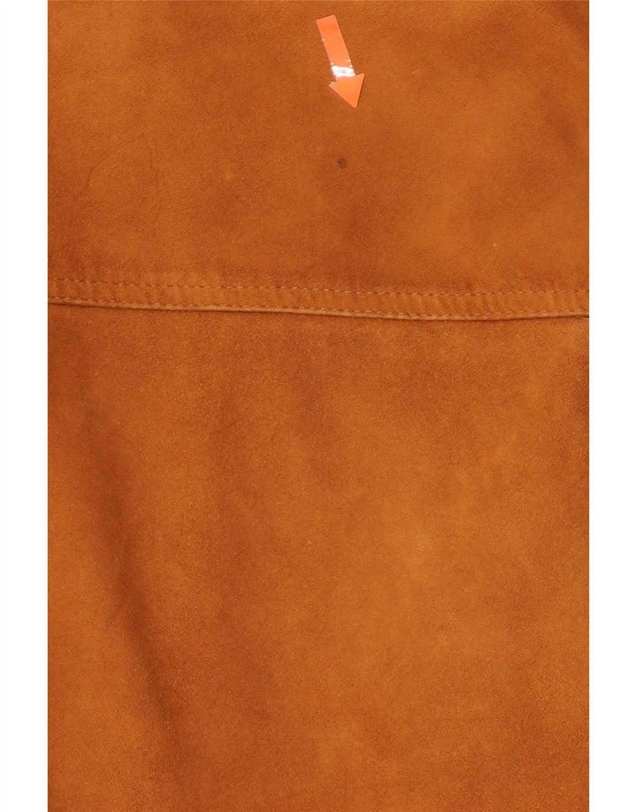 Essebi Mens Suede Bomber Jacket EU 50 Large Beige Leather