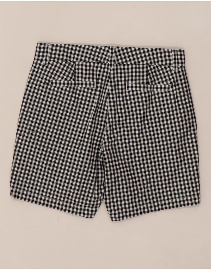 J. CREW Womens Chino Shorts US 6 Medium W30  Black Gingham Cotton
