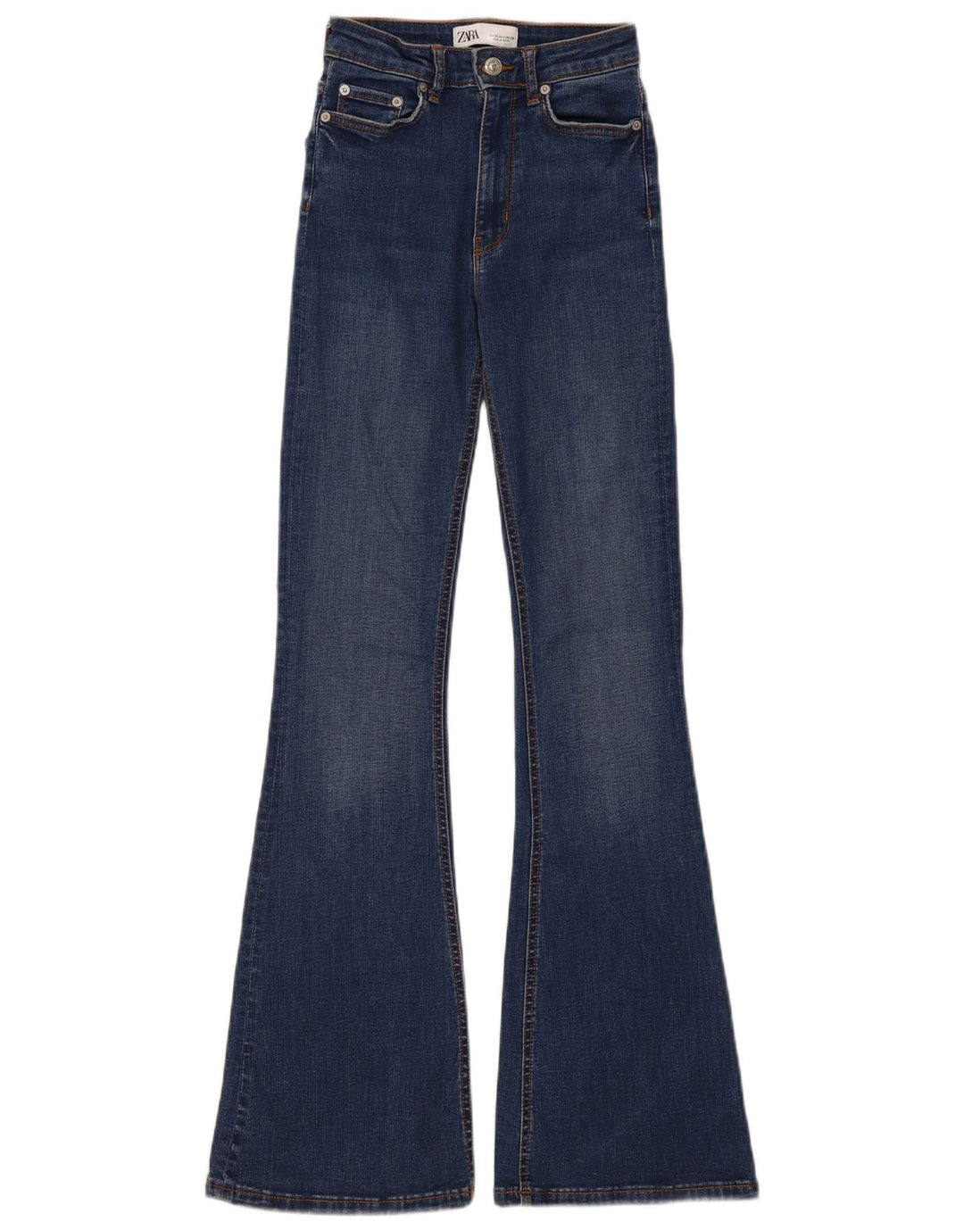 Zara Womens Flared Jeans EU 34 2XS W24 L32 Blue