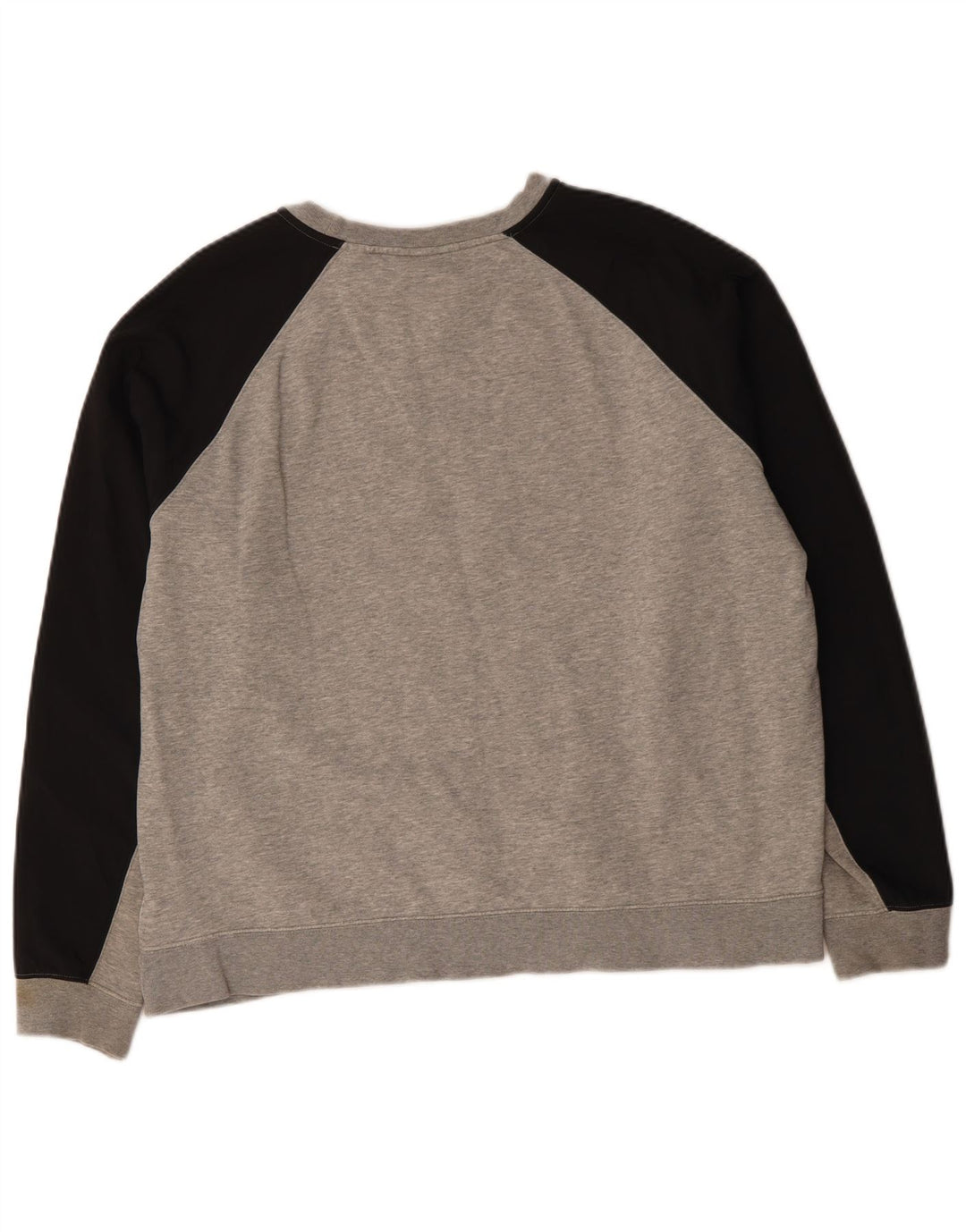 NIKE Mens Graphic Sweatshirt Jumper Large Grey Colourblock Cotton