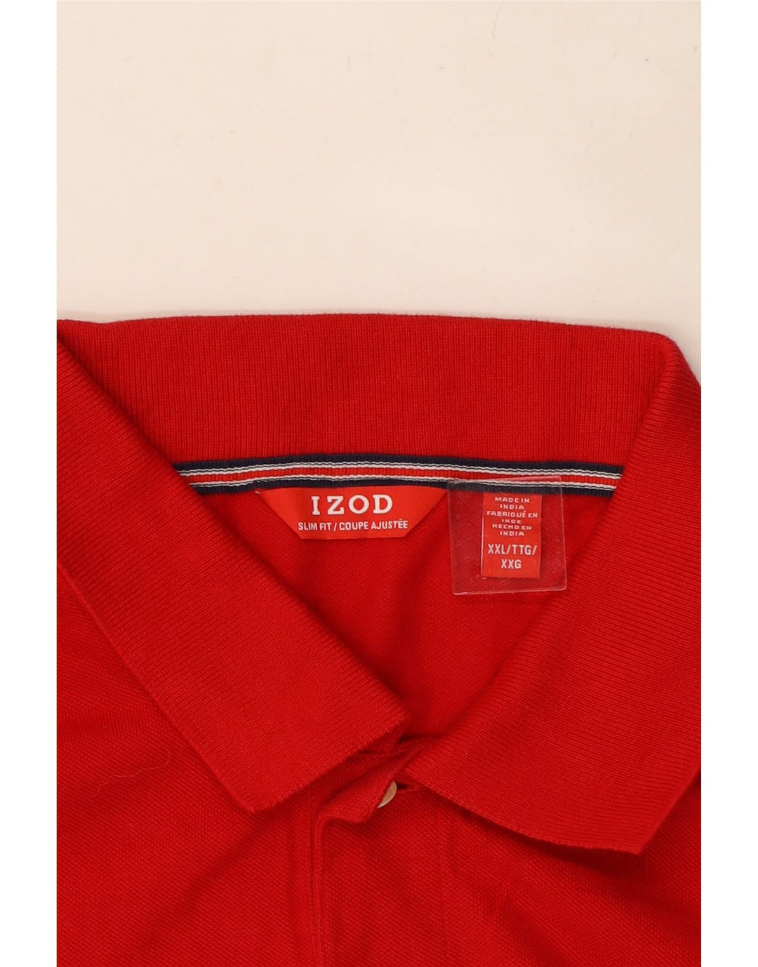 IZOD Mens Polo Shirt 2XL Red Cotton