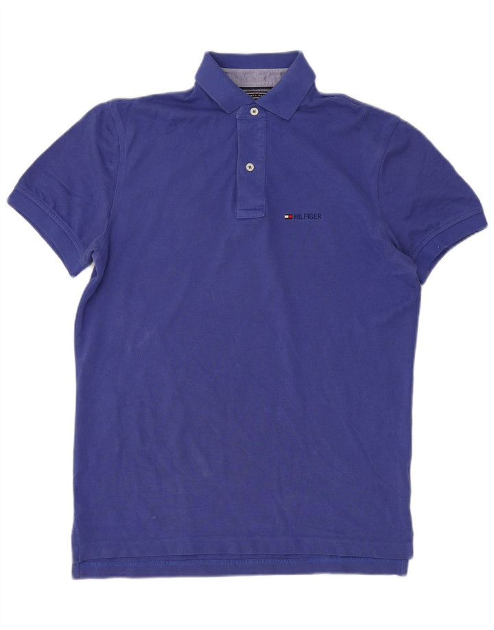 TOMMY HILFIGER Mens Polo Shirt Small Blue Cotton