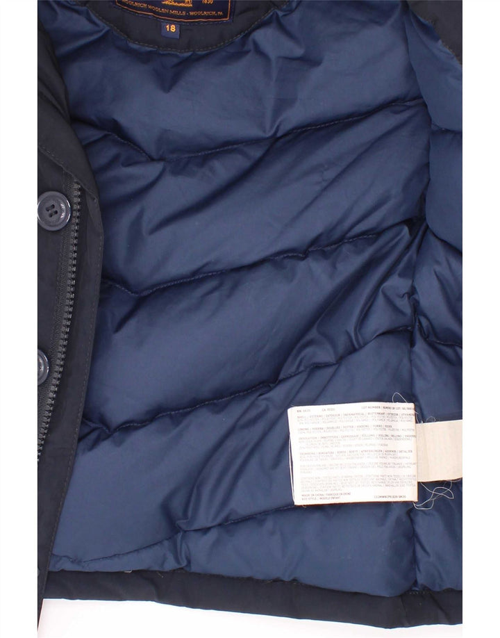 Woolrich Baby Boys Hooded Padded Jacket 12-18 Months Navy Blue Polyester