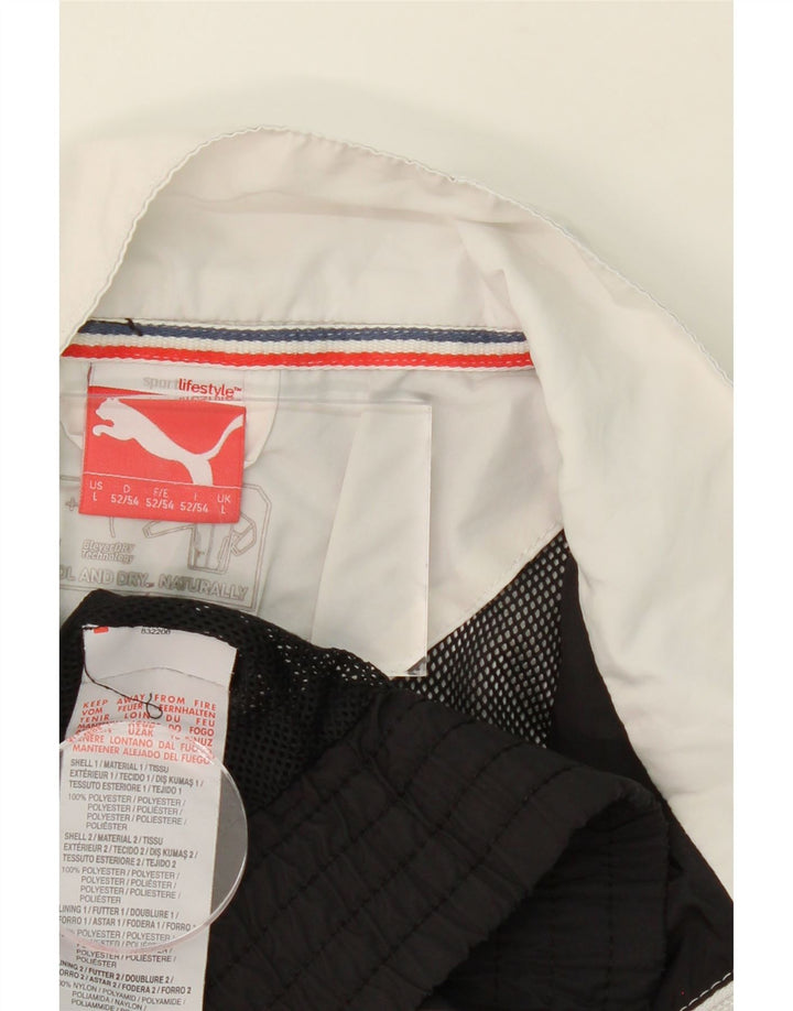 PUMA Mens Tracksuit Top Jacket Large Black Colourblock Polyester Vintage Puma and Second-Hand Puma from Messina Hembry 