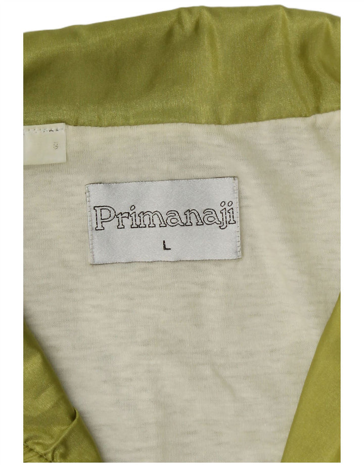 Vintage Mens Tracksuit Top Jacket Large Green Colourblock