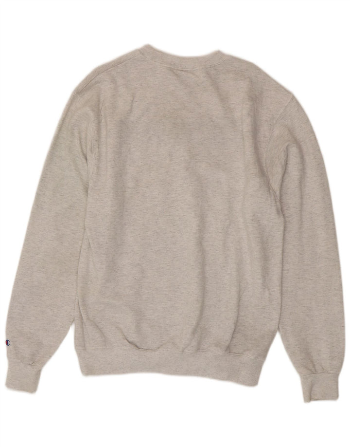 Champion Mens Graphic Sweatshirt Jumper Medium Grey Cotton
