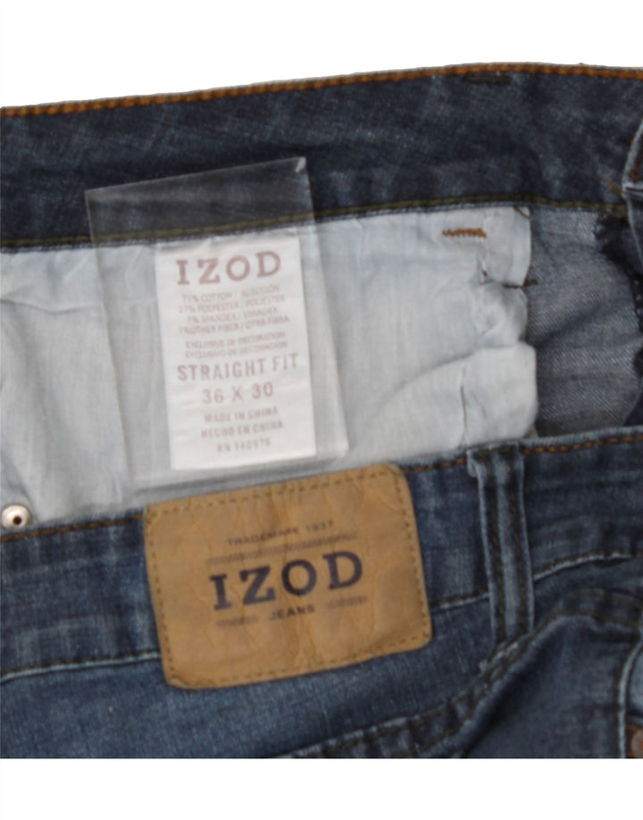IZOD Mens Straight Jeans W36 L30 Blue Cotton Vintage Izod and Second-Hand Izod from Messina Hembry 