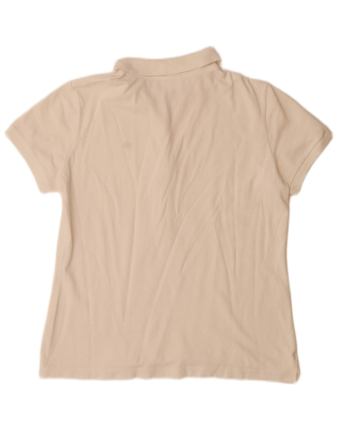 Lacoste Womens Polo Shirt Size 48 XL Off White Cotton