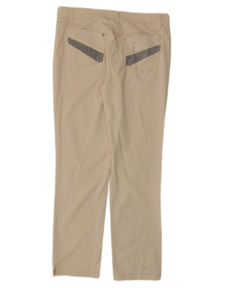 ROCCOBAROCCO Womens Straight Casual Trousers IT 46 Large W34 L30 Beige
