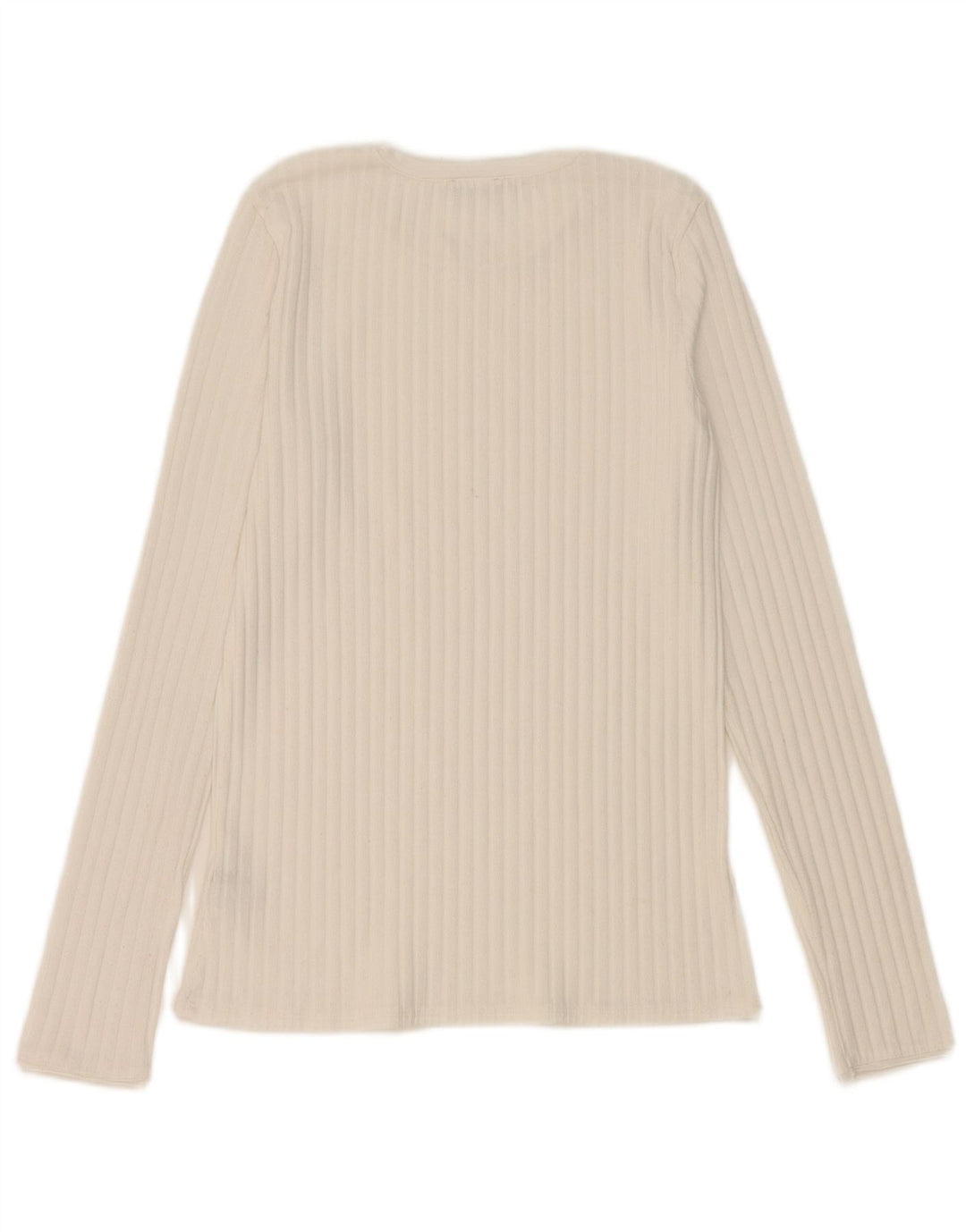 Zara Womens Top Long Sleeve UK 12 Medium White Polyester