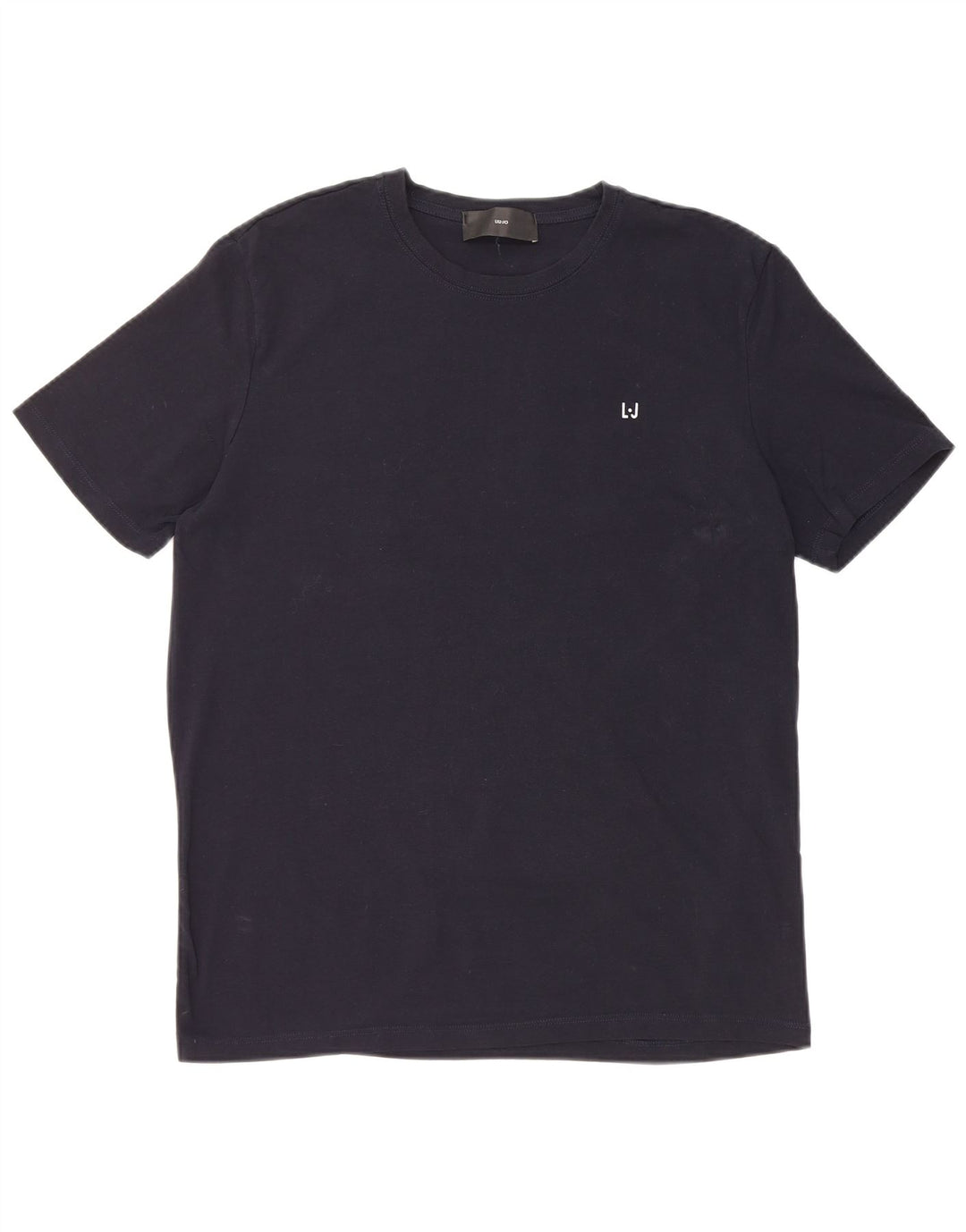 Liu Jo Mens T-Shirt Top Medium Navy Blue Cotton