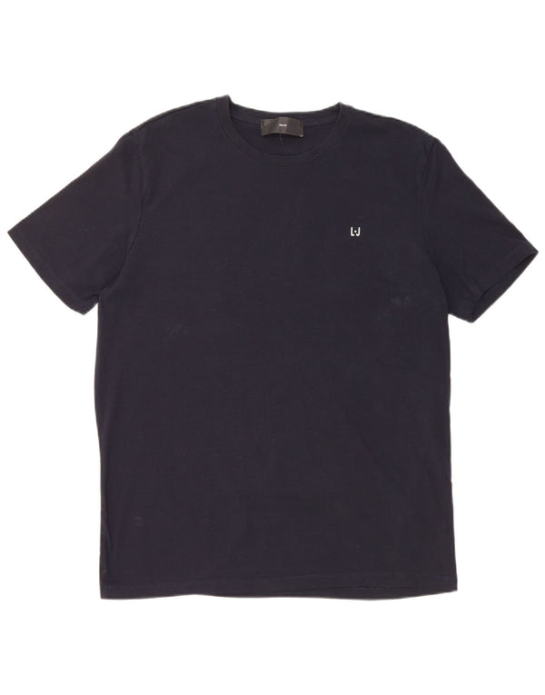 Liu Jo Mens T-Shirt Top Medium Navy Blue Cotton