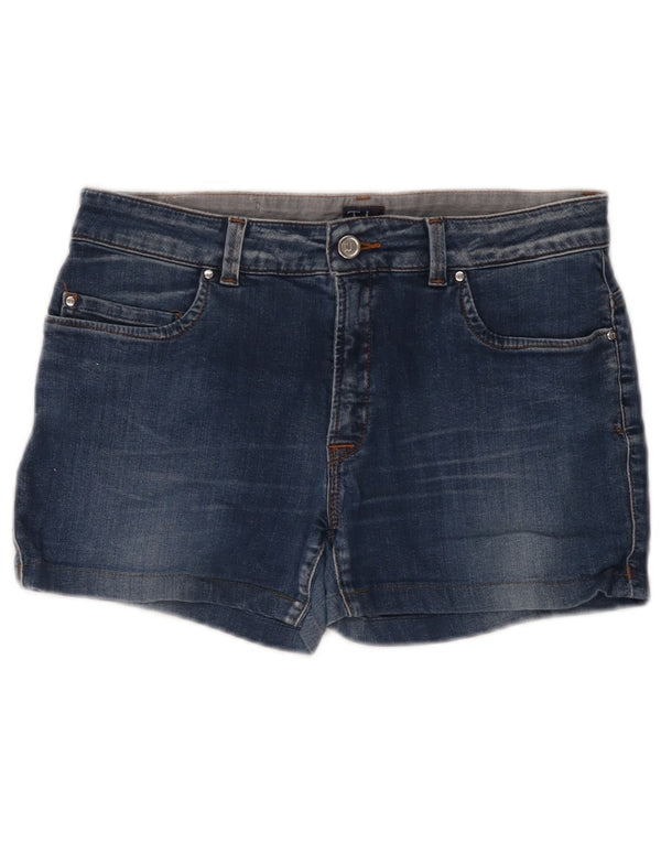 Trussardi Womens Denim Shorts W34 Large  Navy Blue