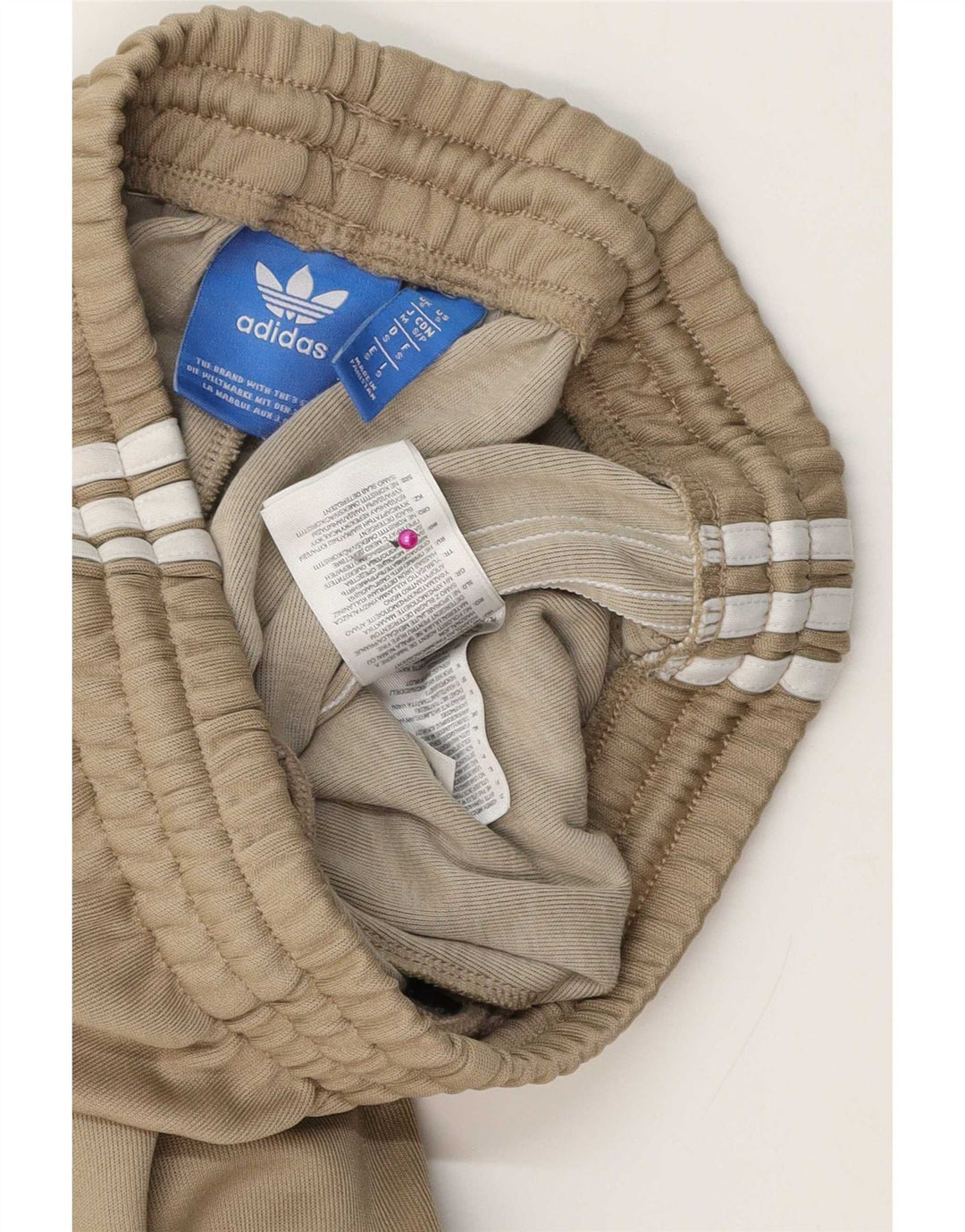 Adidas Mens Tracksuit Trousers Joggers Small Khaki Polyester