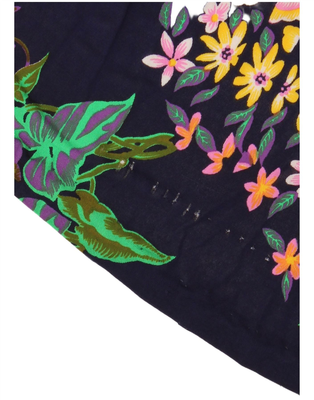 VINTAGE Womens High Waist Maxi Skirt IT 40 Small W24  Navy Blue Floral