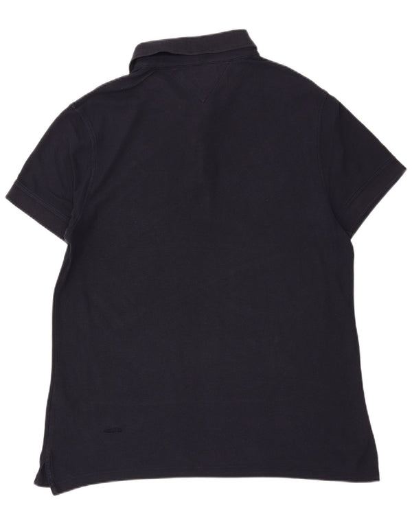 Tommy Hilfiger Mens Slim Fit Polo Shirt 2XL Navy Blue Cotton